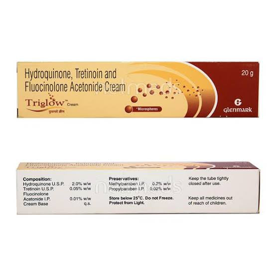 Triglow Cream 20g formally A Ret-HC Cream ( Hydroquinone 2% + Tretinoin 0.05% + Hydrocortisone 1%)